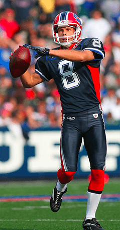 Brian Moorman passes the ball on a fake punt