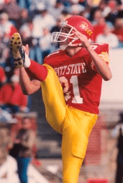 Brian Moorman punts at Pitt State